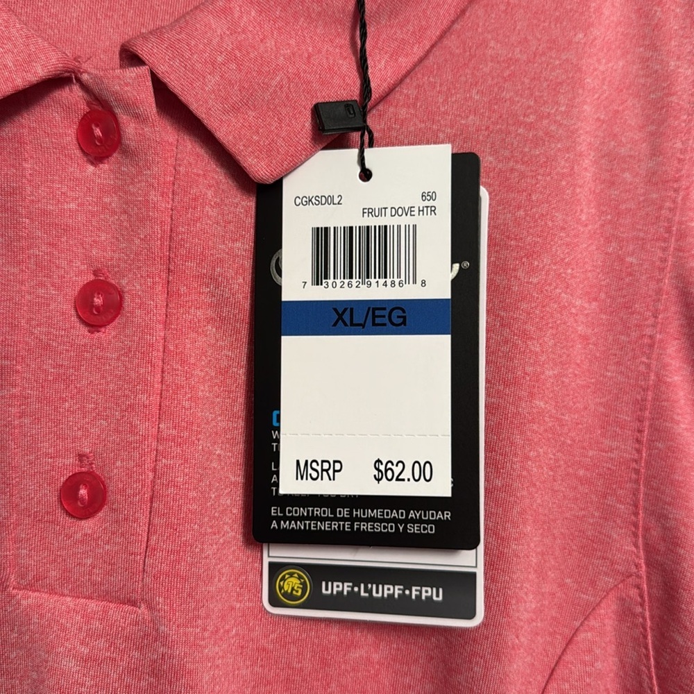 Callaway Woman’s Pink Collard Tank Top NWT - Picture 6 of 6